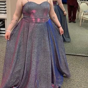 Sparkly strapless gown